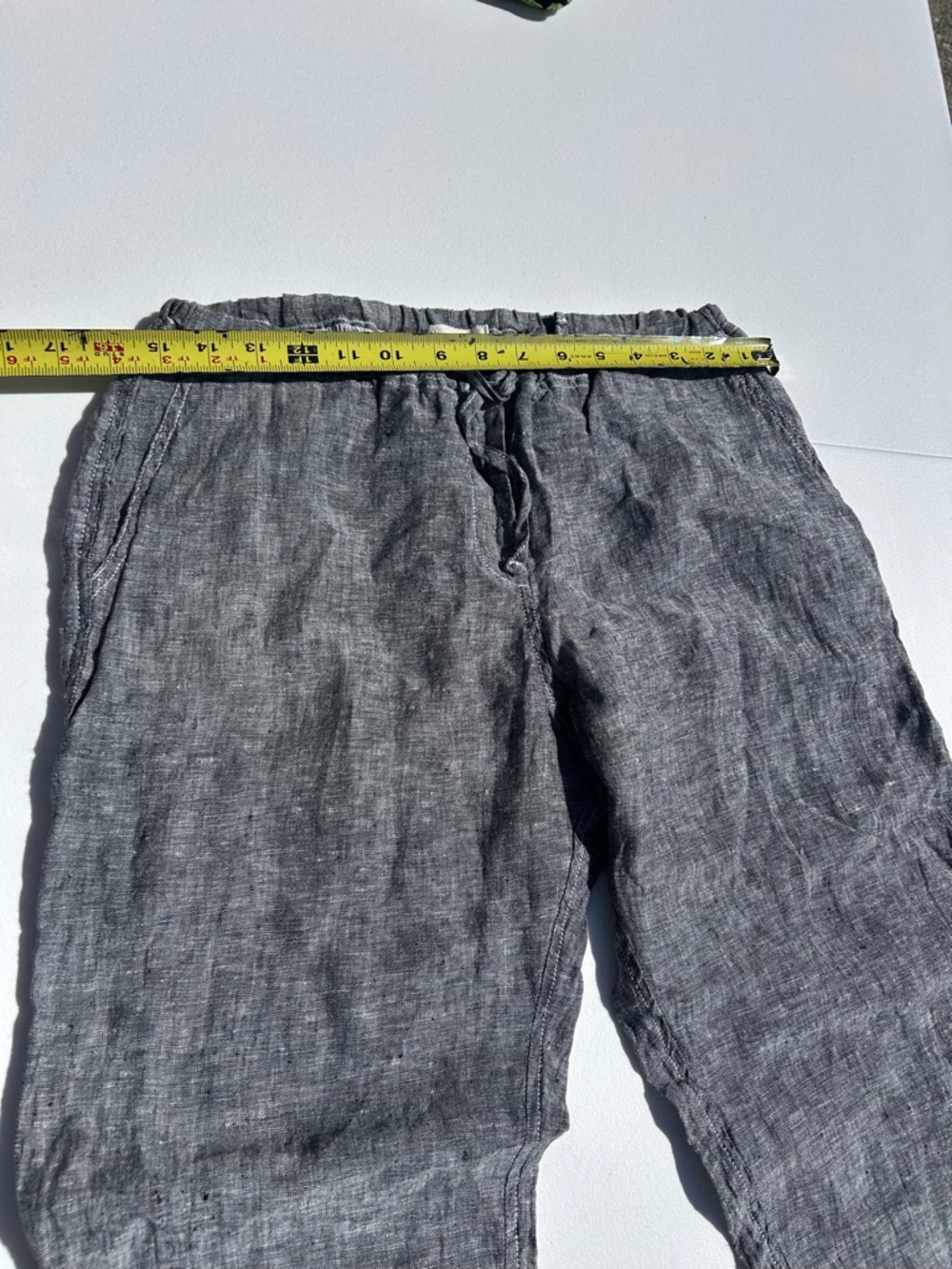 CP Shades Gray Linen Drawstring Waist Pants - Picture 5 of 7